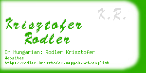 krisztofer rodler business card